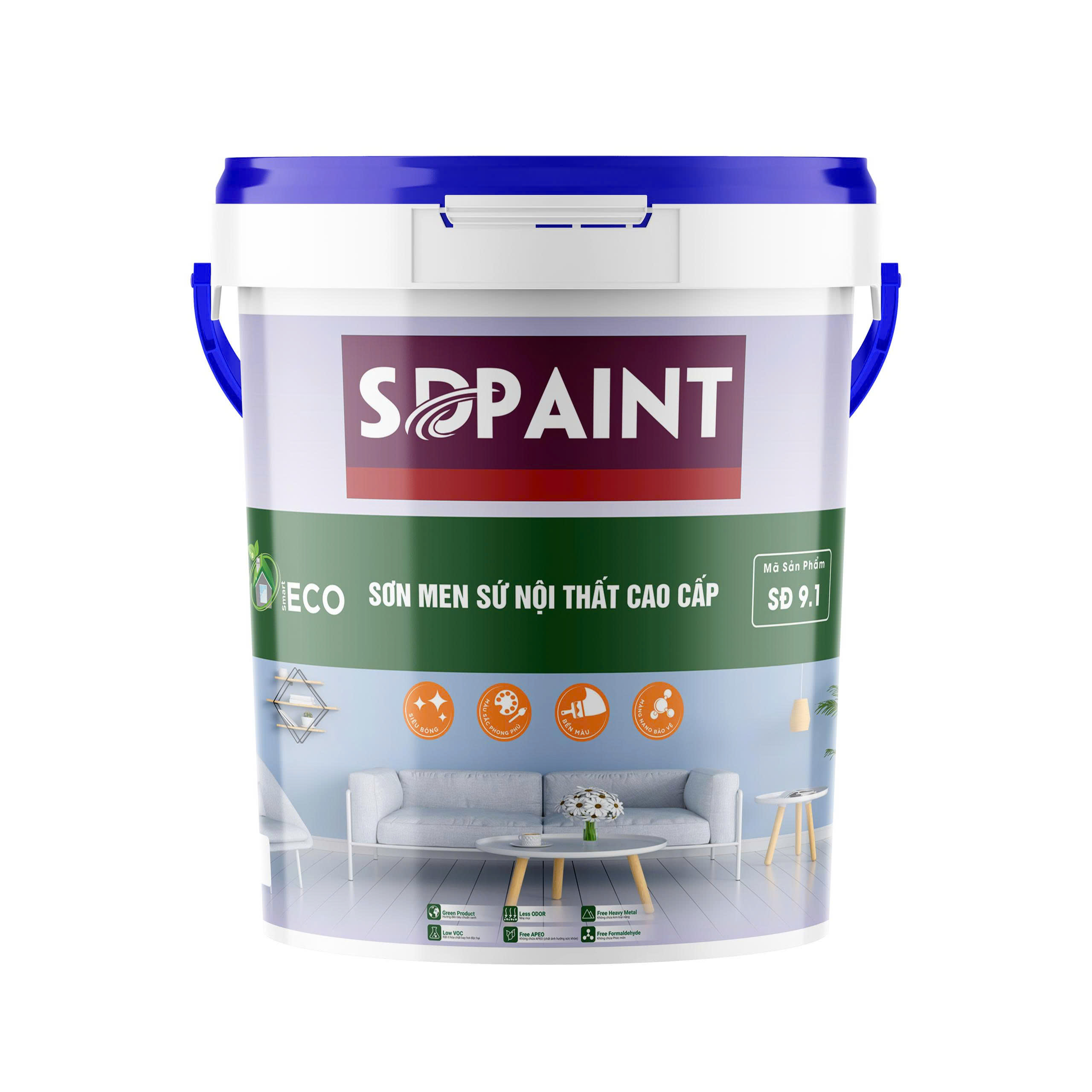 Sơn men sứ nội thất cao cấp SD Paint